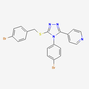 4-{5-[(4-bromobenzyl)sulfanyl]-4-(4-bromophenyl)-4H-1,2,4-triazol-3-yl}pyridine - 477329-65-0