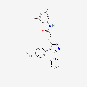 2-{[5-(4-tert-butylphenyl)-4-(4-methoxyphenyl)-4H-1,2,4-triazol-3-yl]sulfanyl}-N-(3,5-dimethylphenyl)acetamide - 477313-52-3