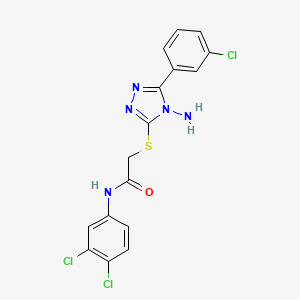 2-[4-amino-5-(3-chlorophenyl)(1,2,4-triazol-3-ylthio)]-N-(3,4-dichlorophenyl)a cetamide - 