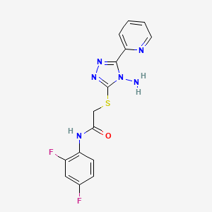 2-[(4-amino-5-pyridin-2-yl-1,2,4-triazol-3-yl)sulfanyl]-N-(2,4-difluorophenyl)acetamide - 