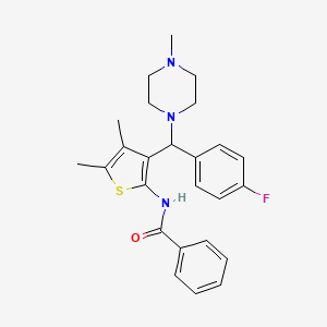 N-{3-[(4-fluorophenyl)(4-methylpiperazin-1-yl)methyl]-4,5-dimethylthiophen-2-yl}benzamide - 