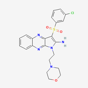 3-[(3-chlorophenyl)sulfonyl]-1-[2-(morpholin-4-yl)ethyl]-1H-pyrrolo[2,3-b]quinoxalin-2-amine - 