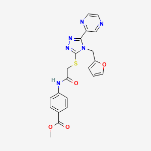methyl 4-[({[4-(furan-2-ylmethyl)-5-(pyrazin-2-yl)-4H-1,2,4-triazol-3-yl]sulfanyl}acetyl)amino]benzoate - 