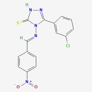 5-(3-Chlorophenyl)-4-((4-nitrobenzylidene)amino)-4H-1,2,4-triazole-3-thiol - 478255-18-4