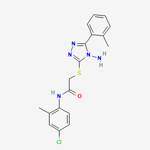 2-{[4-amino-5-(2-methylphenyl)-4H-1,2,4-triazol-3-yl]sulfanyl}-N-(4-chloro-2-methylphenyl)acetamide - 