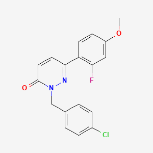 2-(4-chlorobenzyl)-6-(2-fluoro-4-methoxyphenyl)pyridazin-3(2H)-one - 