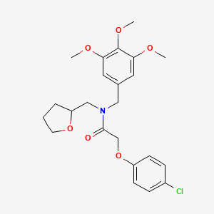 2-(4-chlorophenoxy)-N-(tetrahydrofuran-2-ylmethyl)-N-(3,4,5-trimethoxybenzyl)acetamide - 