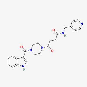 4-[4-(1H-indol-3-ylcarbonyl)piperazin-1-yl]-4-oxo-N-(pyridin-4-ylmethyl)butanamide - 