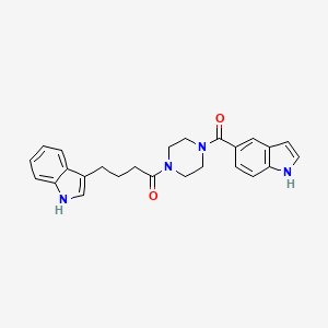 4-(1H-indol-3-yl)-1-[4-(1H-indol-5-ylcarbonyl)piperazin-1-yl]butan-1-one - 