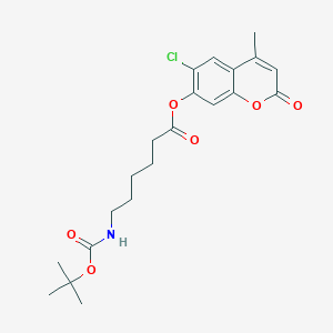 6-chloro-4-methyl-2-oxo-2H-chromen-7-yl 6-[(tert-butoxycarbonyl)amino]hexanoate - 