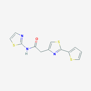 N-(1,3-thiazol-2-yl)-2-[2-(thiophen-2-yl)-1,3-thiazol-4-yl]acetamide - 