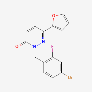 2-(4-bromo-2-fluorobenzyl)-6-(furan-2-yl)pyridazin-3(2H)-one - 