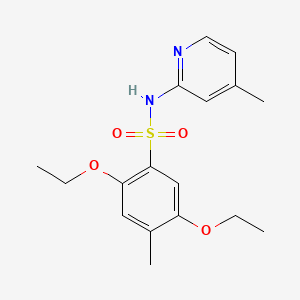 2,5-diethoxy-4-methyl-N-(4-methyl-2-pyridinyl)benzenesulfonamide - 