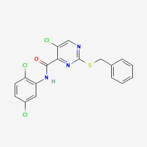 2-(benzylsulfanyl)-5-chloro-N-(2,5-dichlorophenyl)pyrimidine-4-carboxamide - 