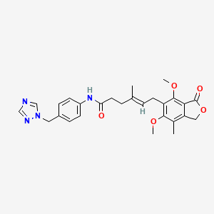 (4E)-6-(4,6-dimethoxy-7-methyl-3-oxo-1,3-dihydro-2-benzofuran-5-yl)-4-methyl-N-[4-(1H-1,2,4-triazol-1-ylmethyl)phenyl]hex-4-enamide - 