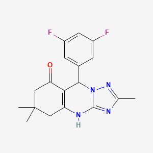 9-(3,5-Difluorophenyl)-2,6,6-trimethyl-5,6,7,9-tetrahydro[1,2,4]triazolo[5,1-b]quinazolin-8-ol - 