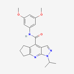 N-(3,5-dimethoxyphenyl)-1-(propan-2-yl)-1,5,6,7-tetrahydrocyclopenta[b]pyrazolo[4,3-e]pyridine-4-carboxamide - 
