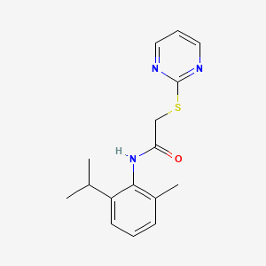 N-[2-methyl-6-(propan-2-yl)phenyl]-2-(pyrimidin-2-ylsulfanyl)acetamide - 