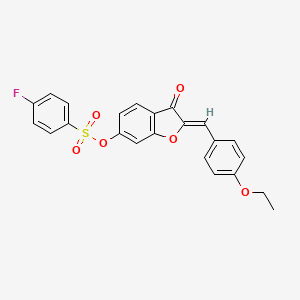 (2Z)-2-(4-ethoxybenzylidene)-3-oxo-2,3-dihydro-1-benzofuran-6-yl 4-fluorobenzenesulfonate - 
