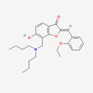 (2Z)-7-[(dibutylamino)methyl]-2-(2-ethoxybenzylidene)-6-hydroxy-1-benzofuran-3(2H)-one - 