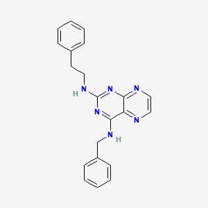 {2-[(2-Phenylethyl)amino]pteridin-4-yl}benzylamine - 