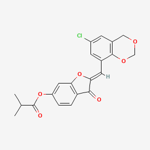 (2Z)-2-[(6-chloro-4H-1,3-benzodioxin-8-yl)methylidene]-3-oxo-2,3-dihydro-1-benzofuran-6-yl 2-methylpropanoate - 