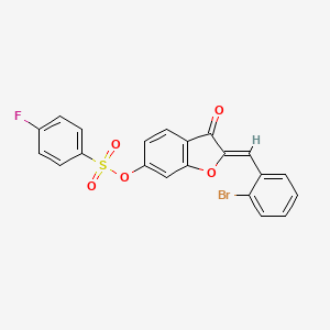 (2Z)-2-(2-bromobenzylidene)-3-oxo-2,3-dihydro-1-benzofuran-6-yl 4-fluorobenzenesulfonate - 