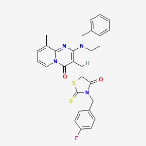 2-(3,4-dihydroisoquinolin-2(1H)-yl)-3-{(Z)-[3-(4-fluorobenzyl)-4-oxo-2-thioxo-1,3-thiazolidin-5-ylidene]methyl}-9-methyl-4H-pyrido[1,2-a]pyrimidin-4-one - 