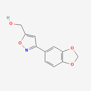 (3-Benzo[1,3]dioxol-5-YL-isoxazol-5-YL)-methanol - 438565-34-5