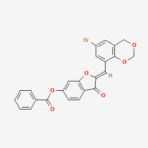 (2Z)-2-[(6-bromo-4H-1,3-benzodioxin-8-yl)methylidene]-3-oxo-2,3-dihydro-1-benzofuran-6-yl benzoate - 