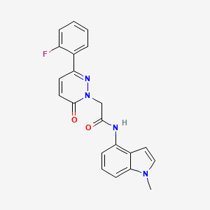 2-[3-(2-fluorophenyl)-6-oxopyridazin-1(6H)-yl]-N-(1-methyl-1H-indol-4-yl)acetamide - 