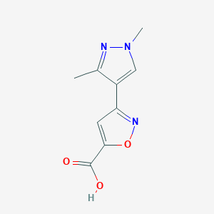 3-(1,3-dimethyl-1H-pyrazol-4-yl)isoxazole-5-carboxylic acid - 957484-20-7