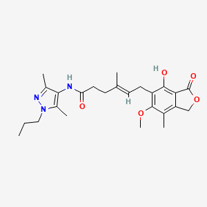 (4E)-N-(3,5-dimethyl-1-propyl-1H-pyrazol-4-yl)-6-(4-hydroxy-6-methoxy-7-methyl-3-oxo-1,3-dihydro-2-benzofuran-5-yl)-4-methylhex-4-enamide - 