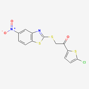 1-(5-Chlorothiophen-2-yl)-2-[(5-nitro-1,3-benzothiazol-2-yl)sulfanyl]ethanone - 