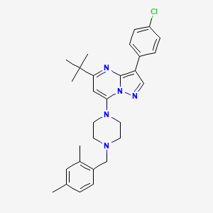5-Tert-butyl-3-(4-chlorophenyl)-7-[4-(2,4-dimethylbenzyl)piperazin-1-yl]pyrazolo[1,5-a]pyrimidine - 