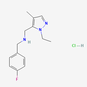 1-(1-ethyl-4-methyl-1H-pyrazol-5-yl)-N-(4-fluorobenzyl)methanamine - 