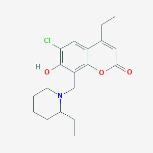 6-chloro-4-ethyl-8-[(2-ethylpiperidino)methyl]-7-hydroxy-2H-chromen-2-one - 