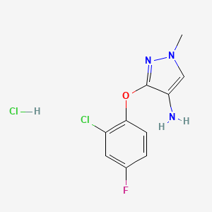 3-(2-Chloro-4-fluorophenoxy)-1-methylpyrazol-4-amine;hydrochloride - 