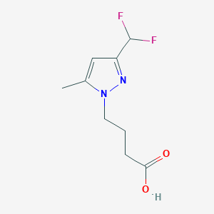 4-[3-(Difluoromethyl)-5-methyl-1H-pyrazol-1-YL]butanoic acid - 