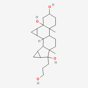 15-(3-hydroxypropyl)-10,14-dimethylhexacyclo[9.8.0.02,4.05,10.014,19.016,18]nonadecane-5,7,15-triol - 