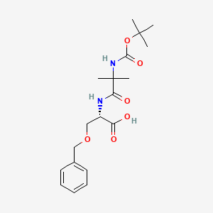(S)-3-(Benzyloxy)-2-(2-((tert-butoxycarbonyl)amino)-2-methylpropanamido)propanoic acid - 