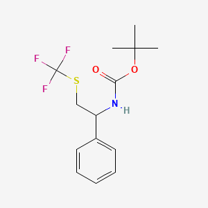(1-Phenyl-2-trifluoromethylsulfanyl-ethyl)-carbamic acid tert-butyl ester - 