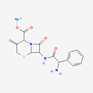 Sodium;7-[(2-amino-2-phenylacetyl)amino]-3-methylidene-8-oxo-5-thia-1-azabicyclo[4.2.0]octane-2-carboxylate - 