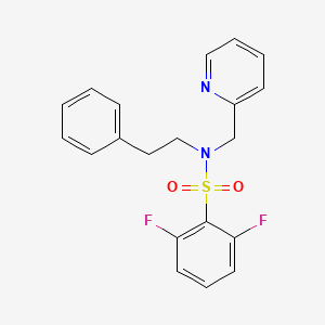 2,6-difluoro-N-phenethyl-N-(pyridin-2-ylmethyl)benzenesulfonamide - 