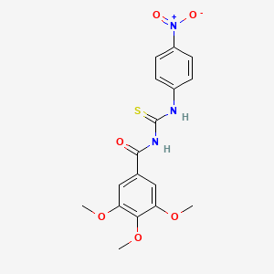3,4,5-trimethoxy-N-[(4-nitrophenyl)carbamothioyl]benzamide - 74717-21-8