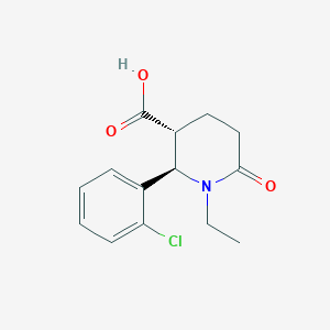 (2R,3R)-2-(2-Chloro-phenyl)-1-ethyl-6-oxo-piperidine-3-carboxylic acid - 
