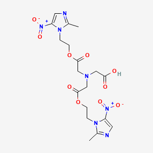 2-(Bis(2-(2-(2-methyl-5-nitro-1H-imidazol-1-yl)ethoxy)-2-oxoethyl)amino)acetic acid - 298688-51-4