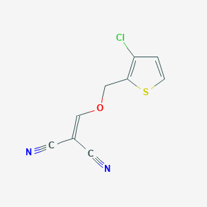{[(3-Chlorothiophen-2-yl)methoxy]methylidene}propanedinitrile - 587868-19-7