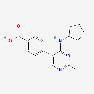4-[4-(Cyclopentylamino)-2-methylpyrimidin-5-yl]benzoic acid - 917895-92-2
