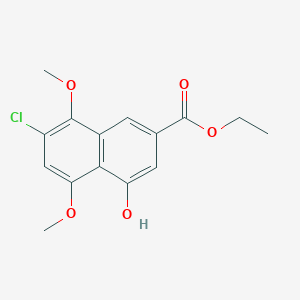 2-Naphthalenecarboxylic acid, 7-chloro-4-hydroxy-5,8-dimethoxy-, ethyl ester - 